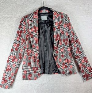 Rhinascimento Floral Houndstooth Women's Blazer